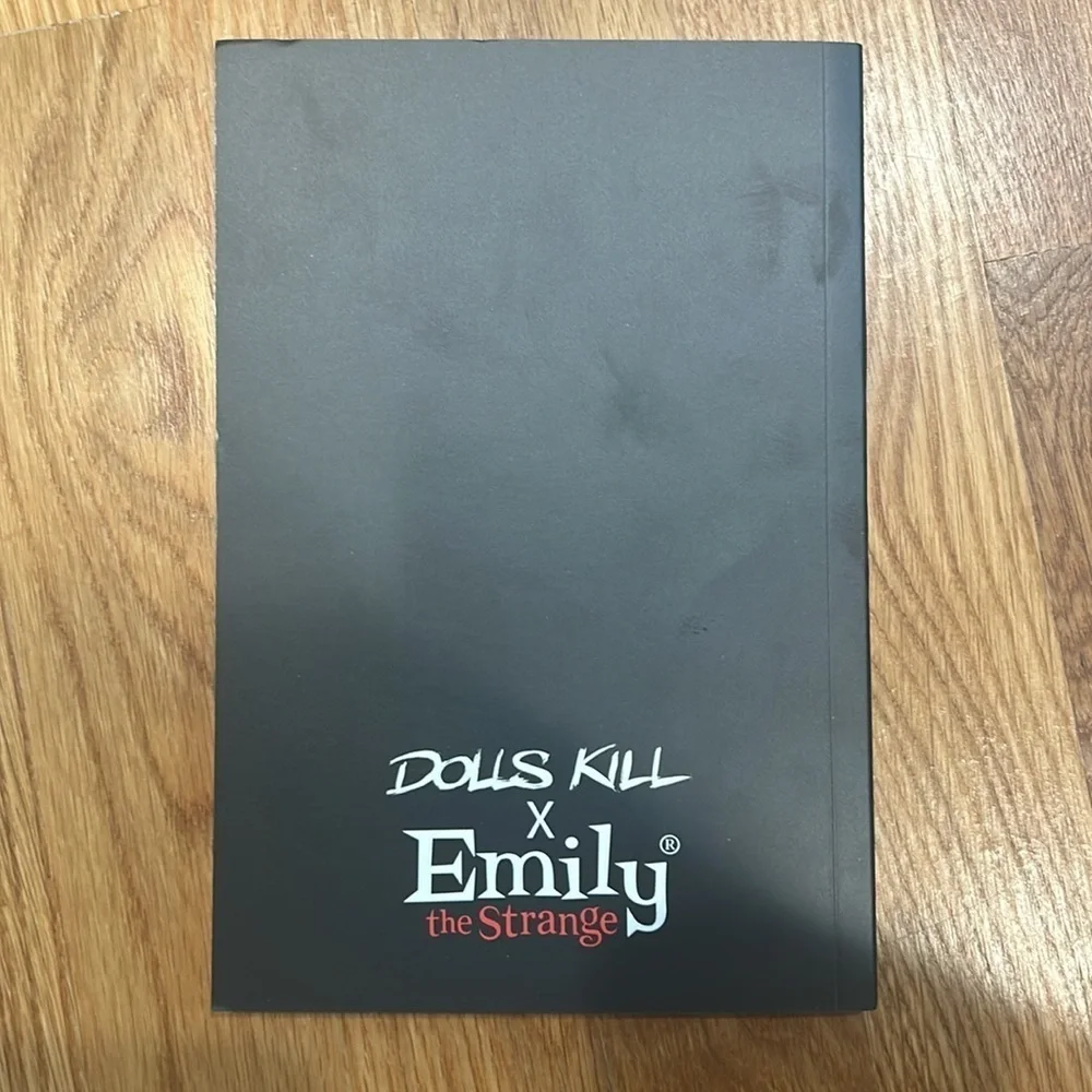 Dolls Kill x Emily the strange collab Black and Red black lined Notebook nwot